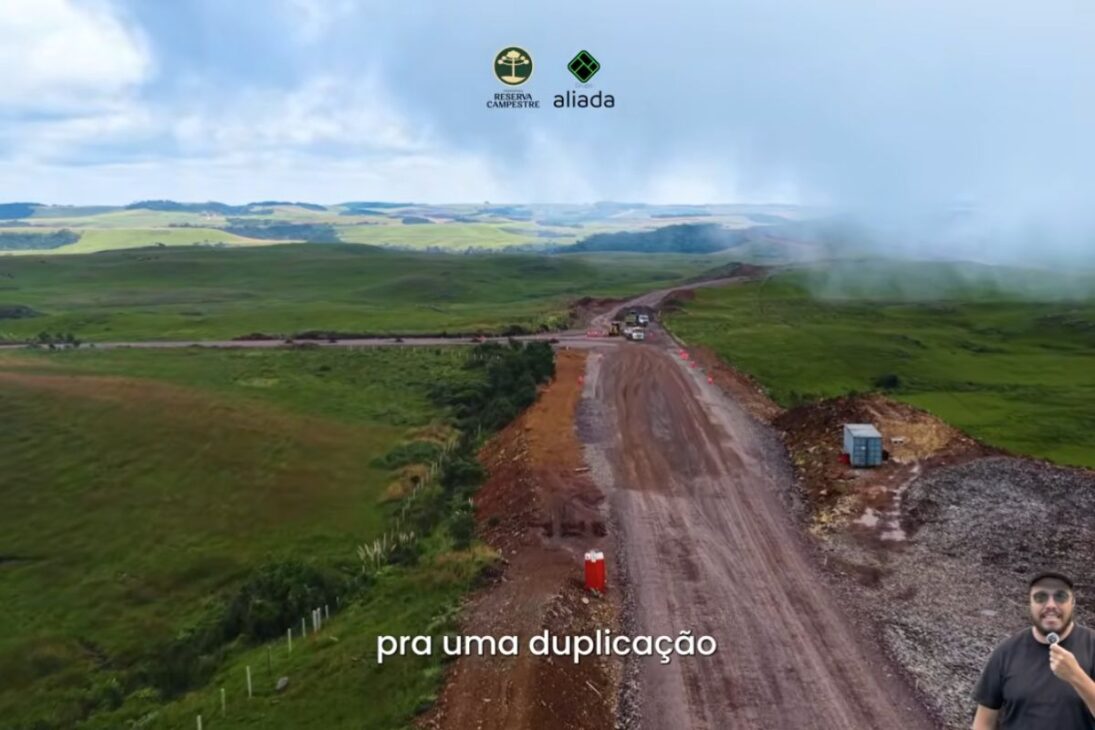 BR-285 avança em novo traçado perto da Serra da Rocinha, em São José dos Ausentes, com trechos em sub base e obra entrando em fase decisiva.
