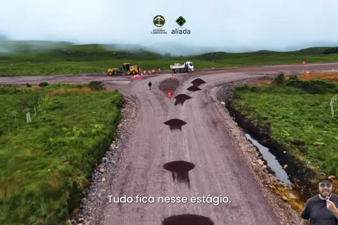 BR-285 avança em novo traçado perto da Serra da Rocinha, em São José dos Ausentes, com trechos em sub base e obra entrando em fase decisiva.