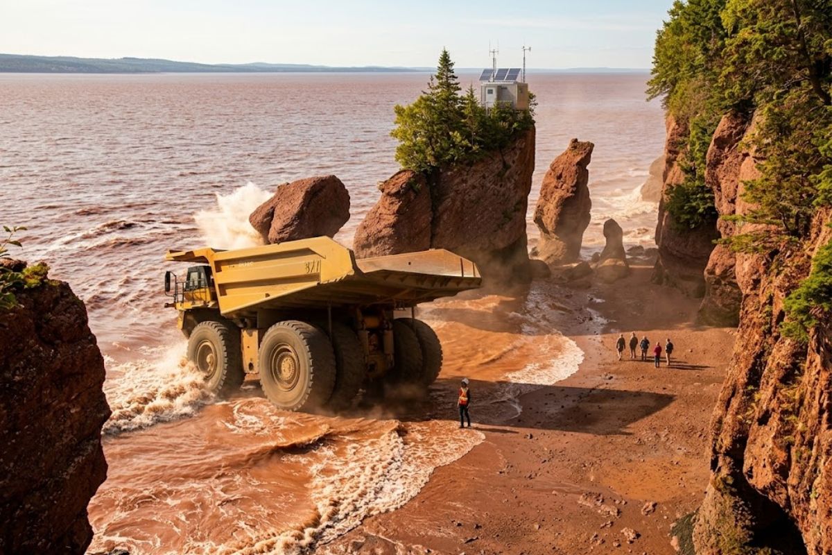 Baía no Canadá concentra água, energia e as maiores marés do planeta em um fenômeno natural que pode virar eletricidade limpa.