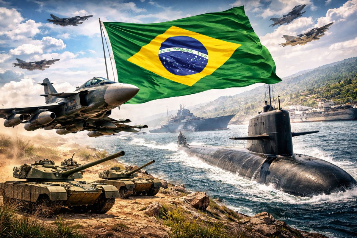 Brasil aparece entre as 11 maiores potências bélicas do mundo, supera países que vivem guerras, reforça defesa com caças Gripen e reacende pressão por mais investimentos