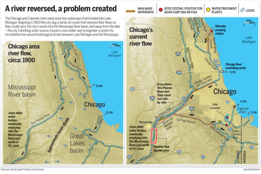 Chicago inverteu o rio Chicago, protegeu o Lago Michigan, abriu um canal e afastou o esgoto, mas a solução sanitária criou consequências ambientais e jurídicas que atravessaram gerações.