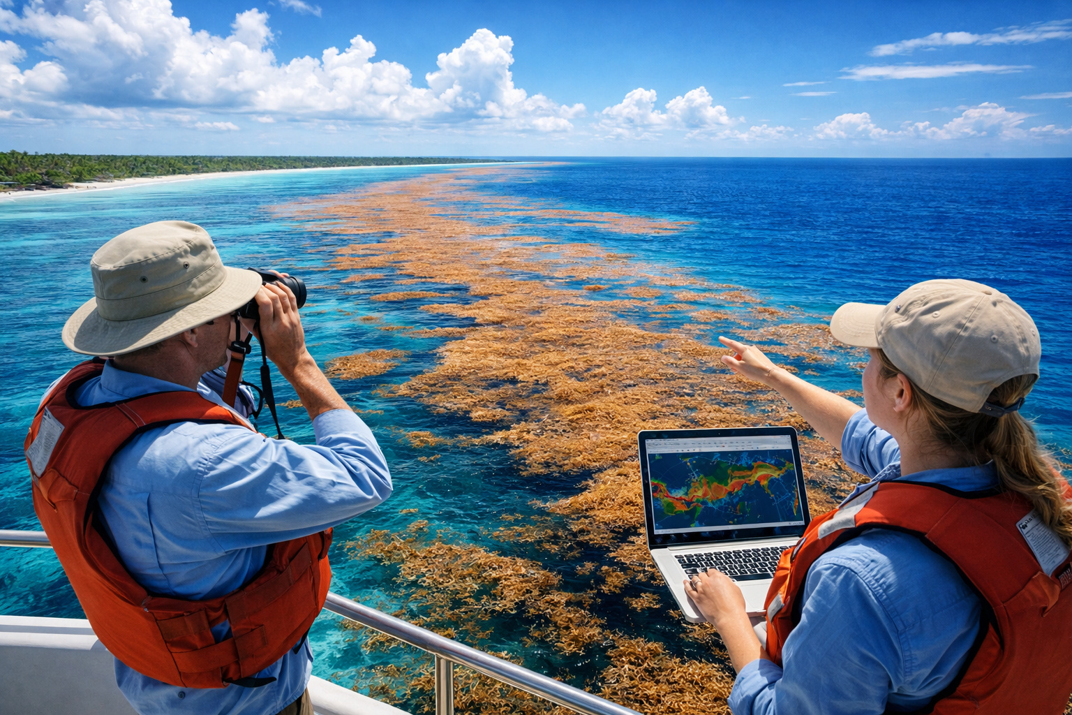 Cinturão de Sargassum avança pelo Atlântico e preocupa cientistas