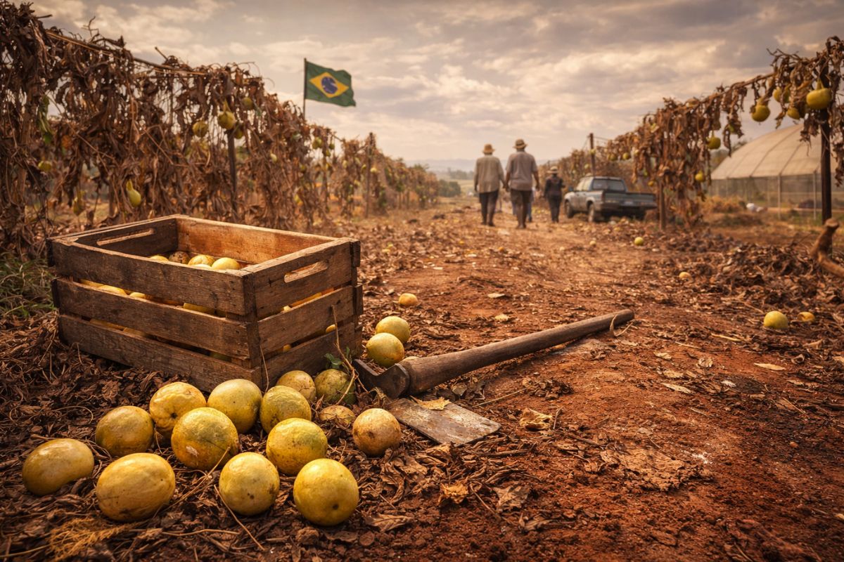 De 130 para 15: produtores de maracujá em Araguari enfrentam falta de mão de obra e fusariose. Fruticultura resiste com enxertia e novas variedades.