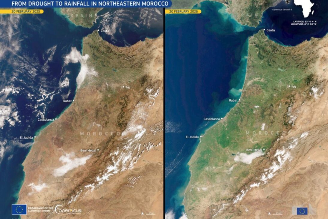Chuvas em Marrocos aliviam seca, enchem reservatórios e reforçam água potável após sete anos de crise hídrica.