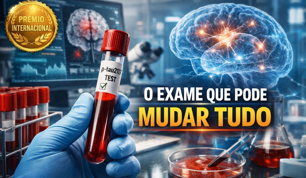 Cientista brasileiro recebe prêmio internacional por pesquisa sobre Alzheimer e avanço de exame de sangue para diagnóstico precoce.