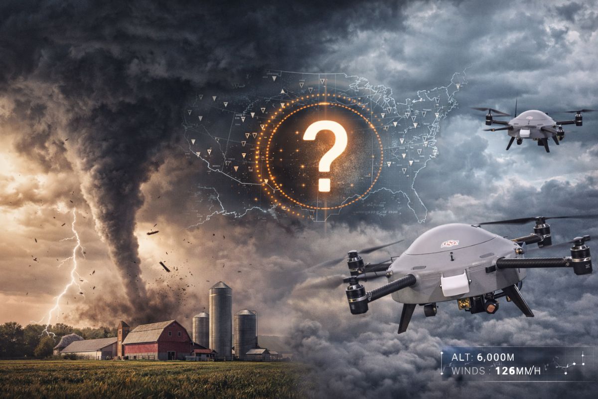 Drones que voam a 6 mil metros preenchem lacunas na observação meteorológica dos EUA. Em Oklahoma, a tecnologia melhora a previsão de tornados e salva vidas.
