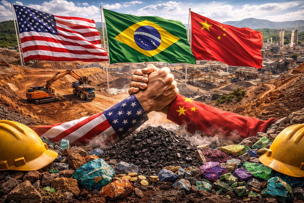 Governo americano põe minerais estratégicos do Brasil no centro da disputa com a China, trata o país como parceiro, acelera acordos e investimentos em terras raras