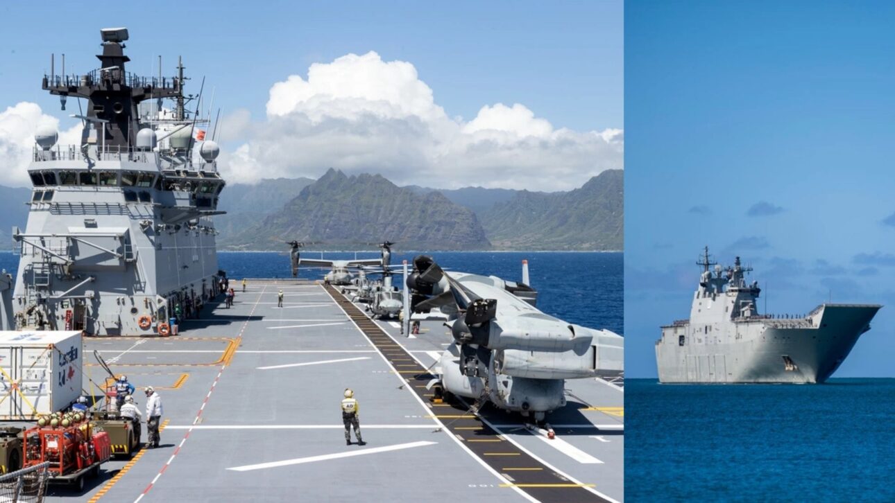 Classe Canberra transforma a capacidade naval da Austrália com navios anfíbios que operam helicópteros, tropas e missões humanitárias.