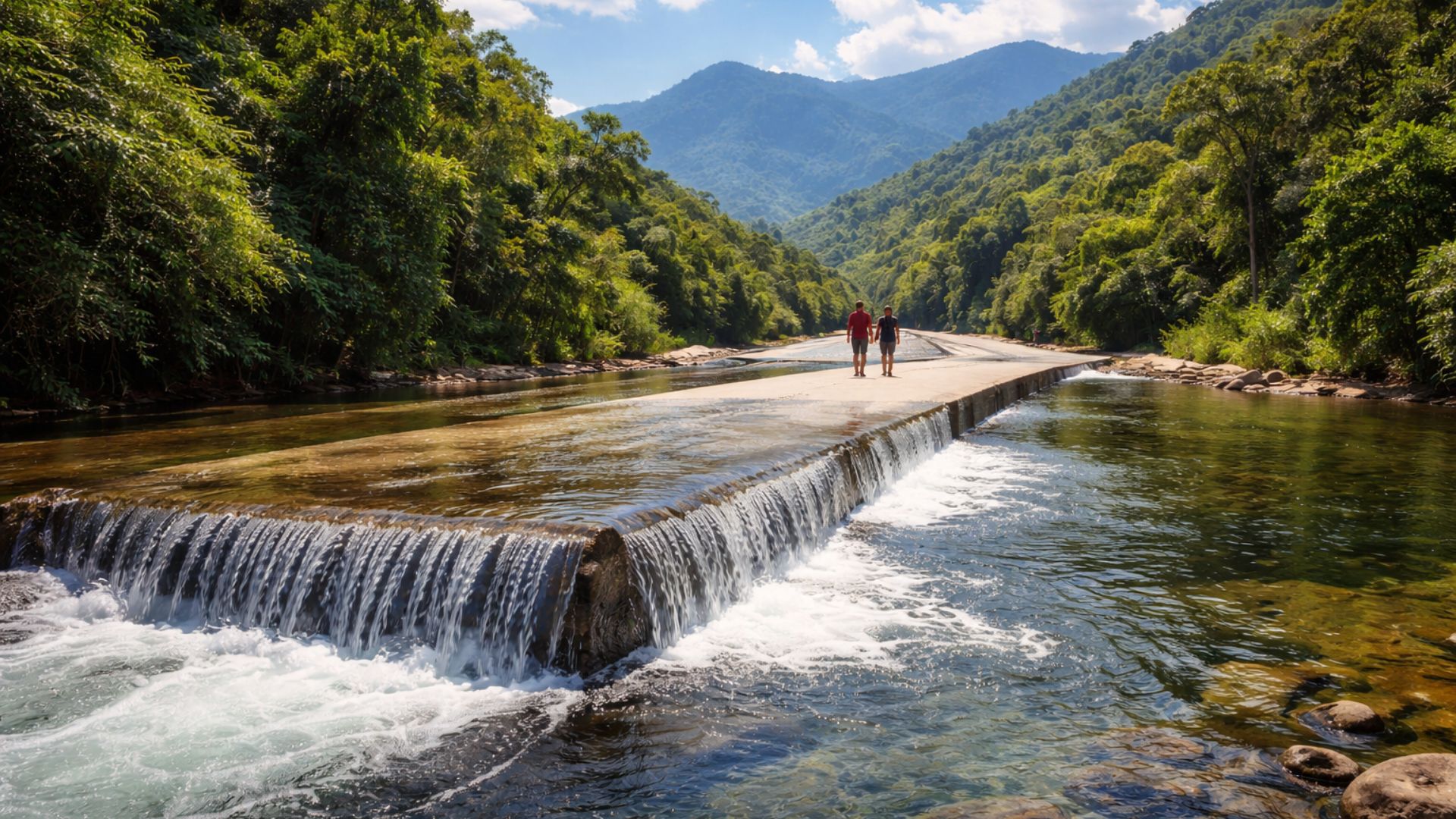 Ponte invertida em Guaratuba chama atenção ao fazer rio passar sobre a estrada e vira atração turística no litoral do Paraná.