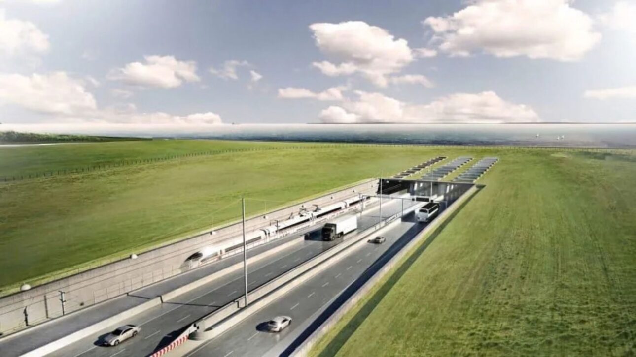 Megatúnel entre Dinamarca e Alemanha avança no Mar Báltico e promete reduzir viagens de 45 para 10 minutos com rodovias duplas e trem elétrico.