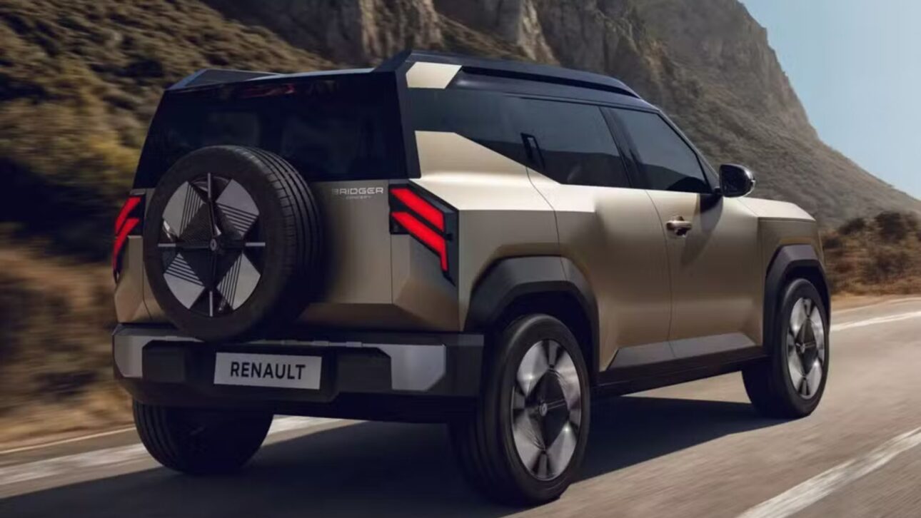 Renault Bridger reforça pegada off-road com estepe saliente na traseira — Foto: Divulgação