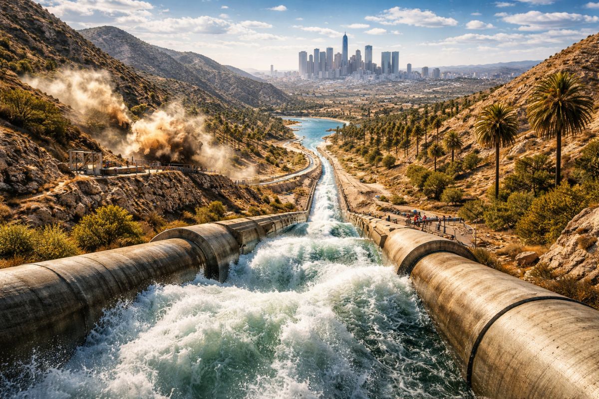 Los Angeles fez a água cruzar 500 km, secou vales inteiros, enfrentou guerra, explosões e colapso ambiental para virar metrópole com uma das obras mais grandiosas (2)