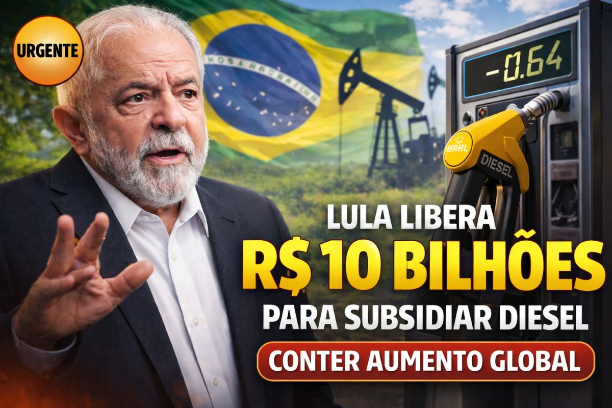Lula libera R$ 10 bilhões para bancar subsídio ao diesel, promete alívio de R$ 0,64 por litro e tenta conter alta causada pela guerra e pelo petróleo no mercado internacional