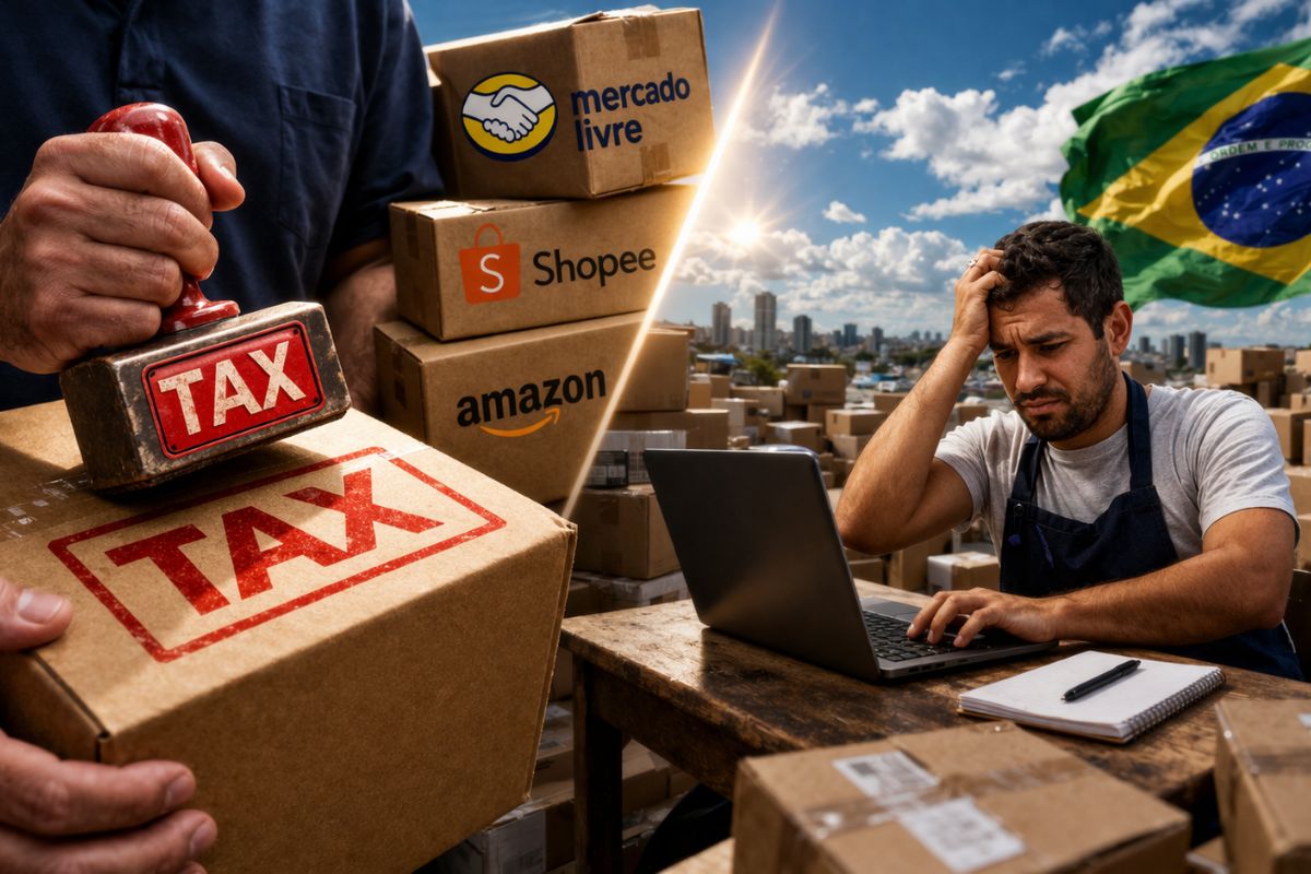 Mercado Livre, Shopee e Amazon devem endurecer regras fiscais nas vendas online, pressionar pequenos lojistas e mudar o jogo do e-commerce brasileiro com retenção