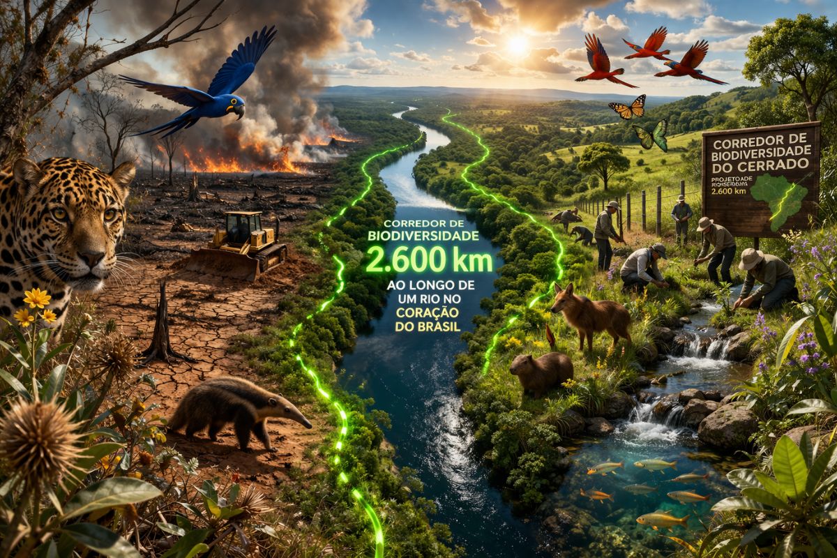 O Cerrado é o ecossistema mais ameaçado do Brasil. Um corredor de biodiversidade de 2.600 km ao longo do rio Araguaia quer reconectá-lo à Amazônia.