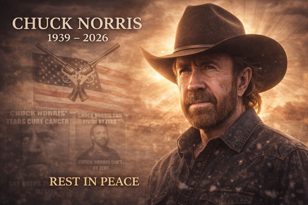 Chuck Norris morre aos 86 anos no Havaí. Lenda das artes marciais e maior meme da internet, ele deixa um legado que seus memes garantem eterno.