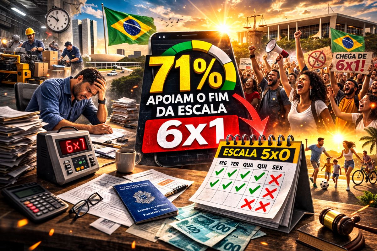 Escala 6x1 perde apoio, e trabalhadores defendem redução da jornada de trabalho com mais qualidade de vida.