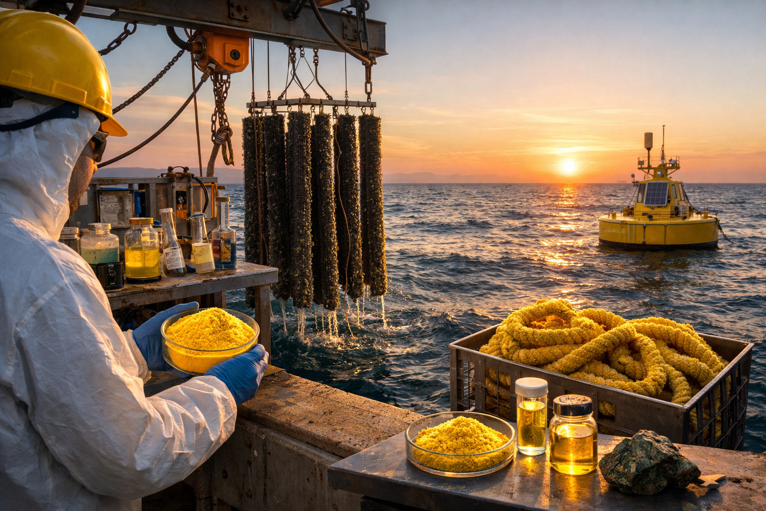 Os oceanos contêm cerca de 4,5 bilhões de toneladas de urânio dissolvido, centenas de vezes mais que todas as reservas terrestres, e tecnologias já conseguem extrair o metal da água do mar, mas o alto custo ainda impede sua exploração em larga escala