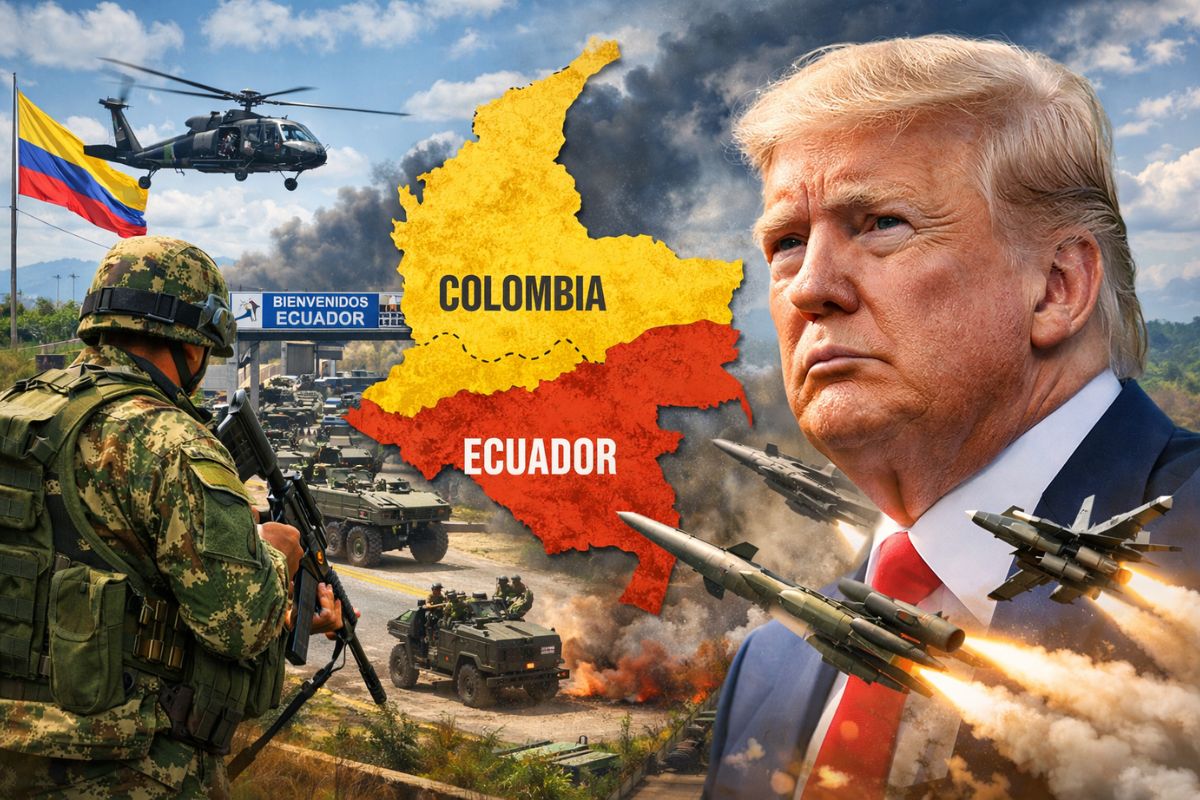 Território colombiano entra no centro da crise com Gustavo Petro, Equador, Donald Trump e tensão na fronteira.