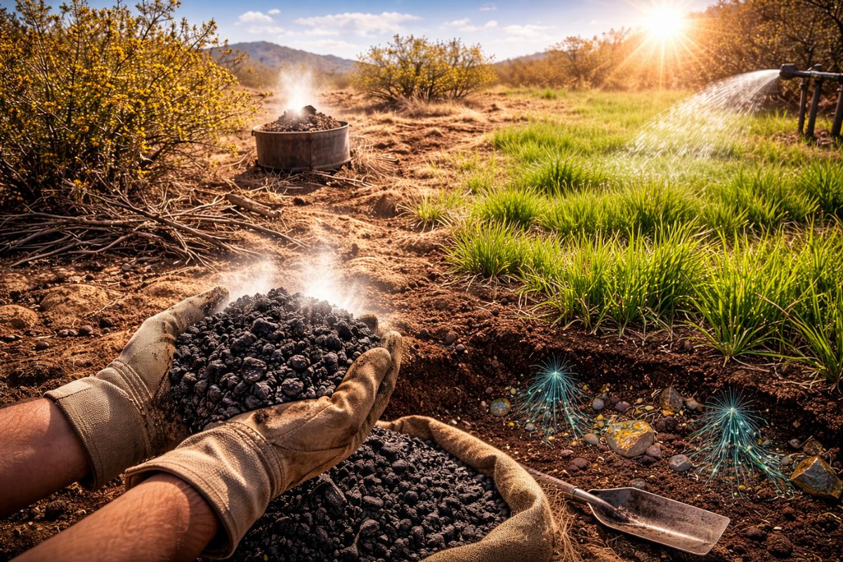 Planta que arruína pastagens e envenena o solo pode virar arma da restauração no deserto, ser transformada em biochar, ajudar a reter água, fortalecer a microbiologia da terra