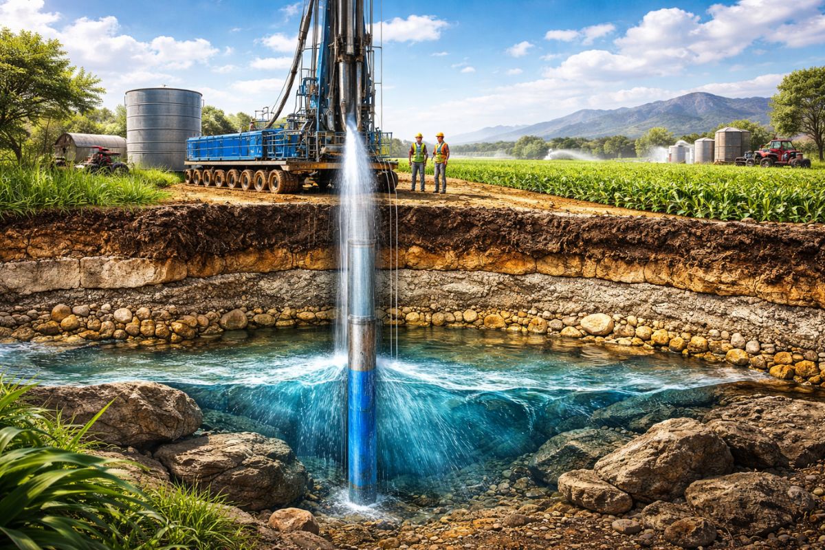 Poço artesiano não tem profundidade padrão geologia do terreno define onde está a água, evita perfuração no escuro e mostra por que descer mais não garante mais (2)
