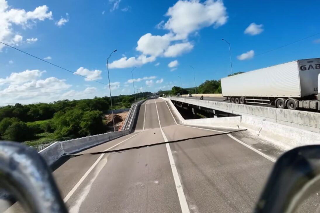 BR-101: ponte em Santa Rita mostra colapso sobre o Rio Paraíba e expõe o alerta de segurança na estrutura vizinha.