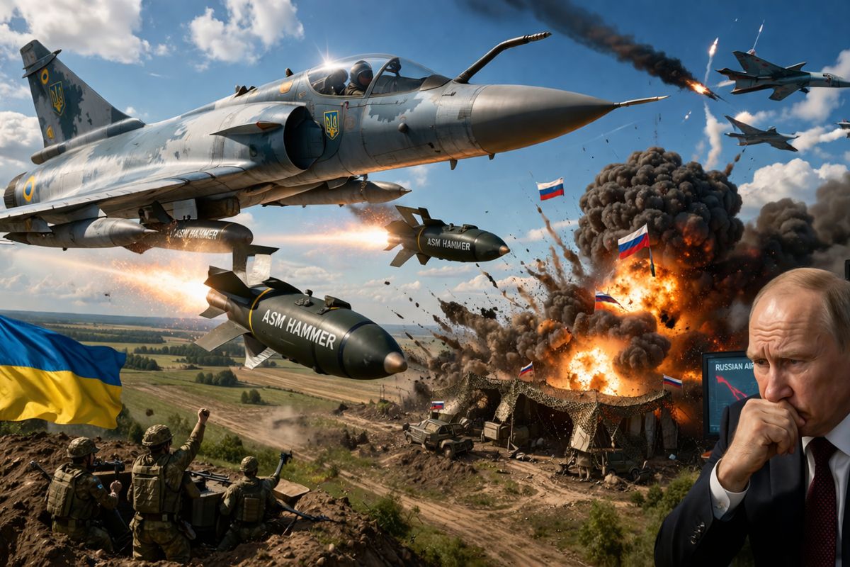 Ucrânia coloca Mirage 2000 na ofensiva, dispara bombas ASM Hammer contra posições russas e muda a dinâmica da guerra, enquanto Putin vê sua principal vantagem aérea