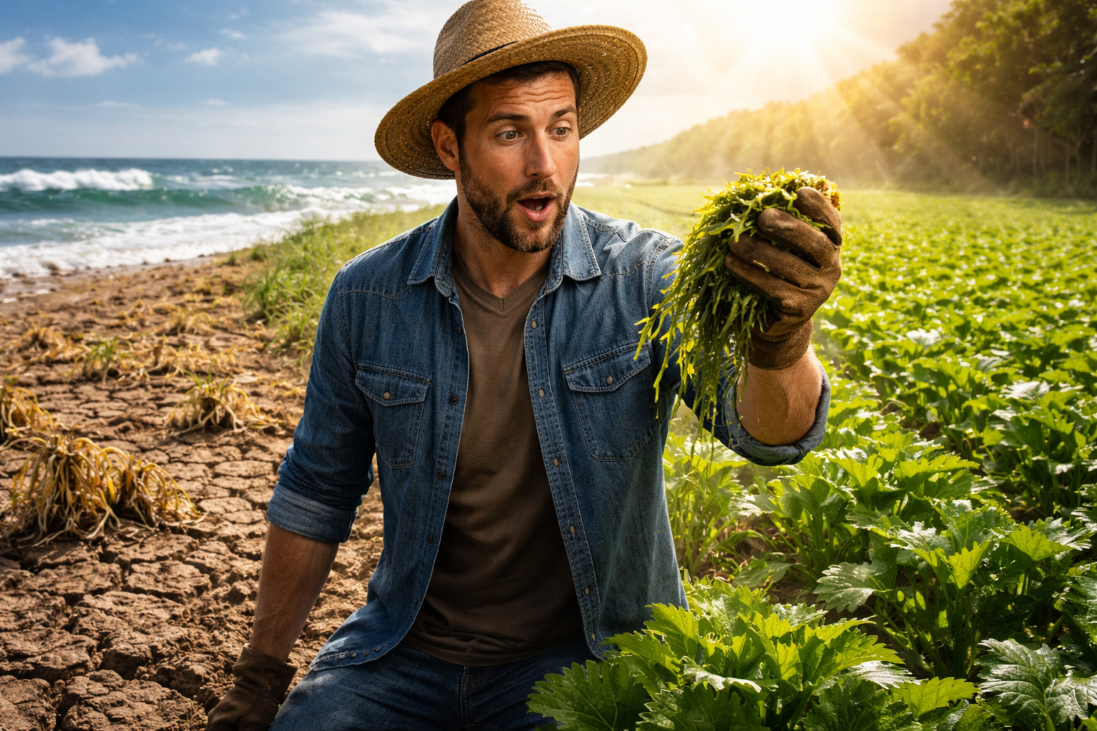 Produtores rurais começam a usar algas do mar na lavoura e conseguem aumentar a produção sem adubo extra, tecnologia natural pode mudar o custo das plantações