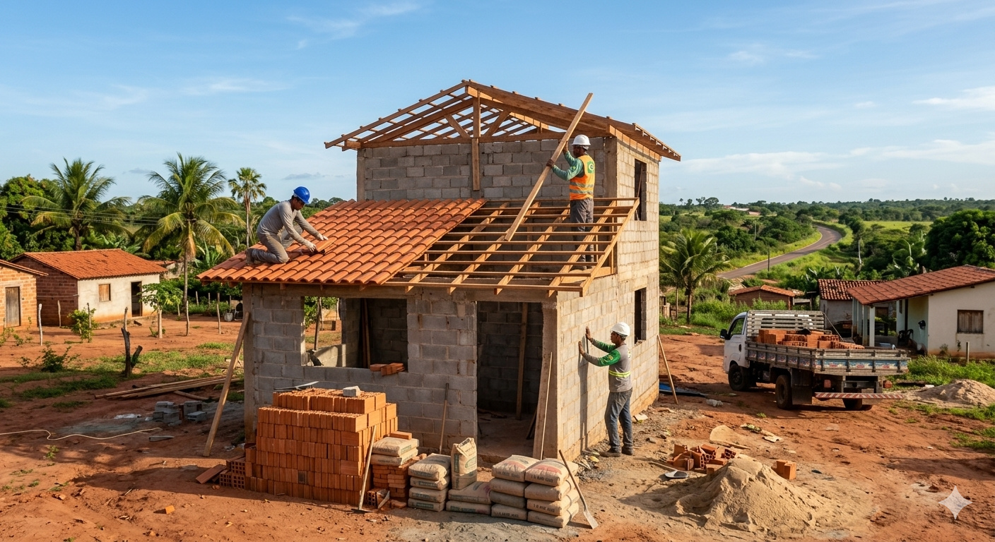 Quanto custa construir uma casa no interior do Brasil em 2026: diferença de mão de obra, materiais e custo de vida pode reduzir o orçamento da obra em até 30% em comparação com grandes capitais