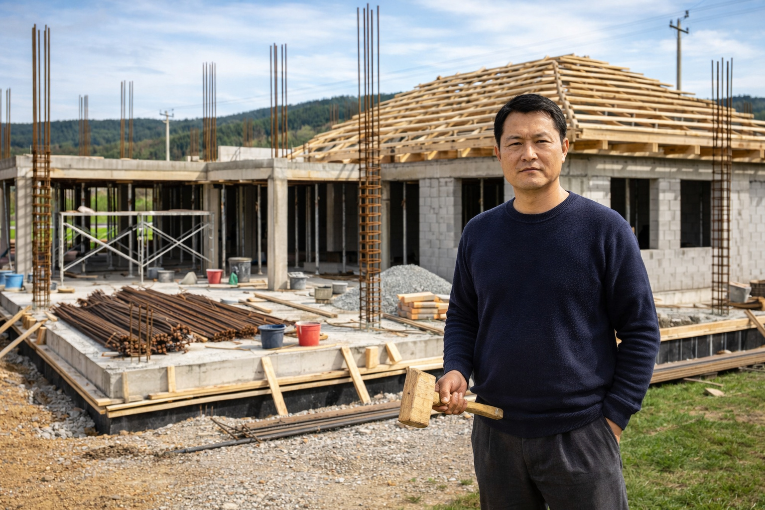 construção de casas de madeira na Coreia
