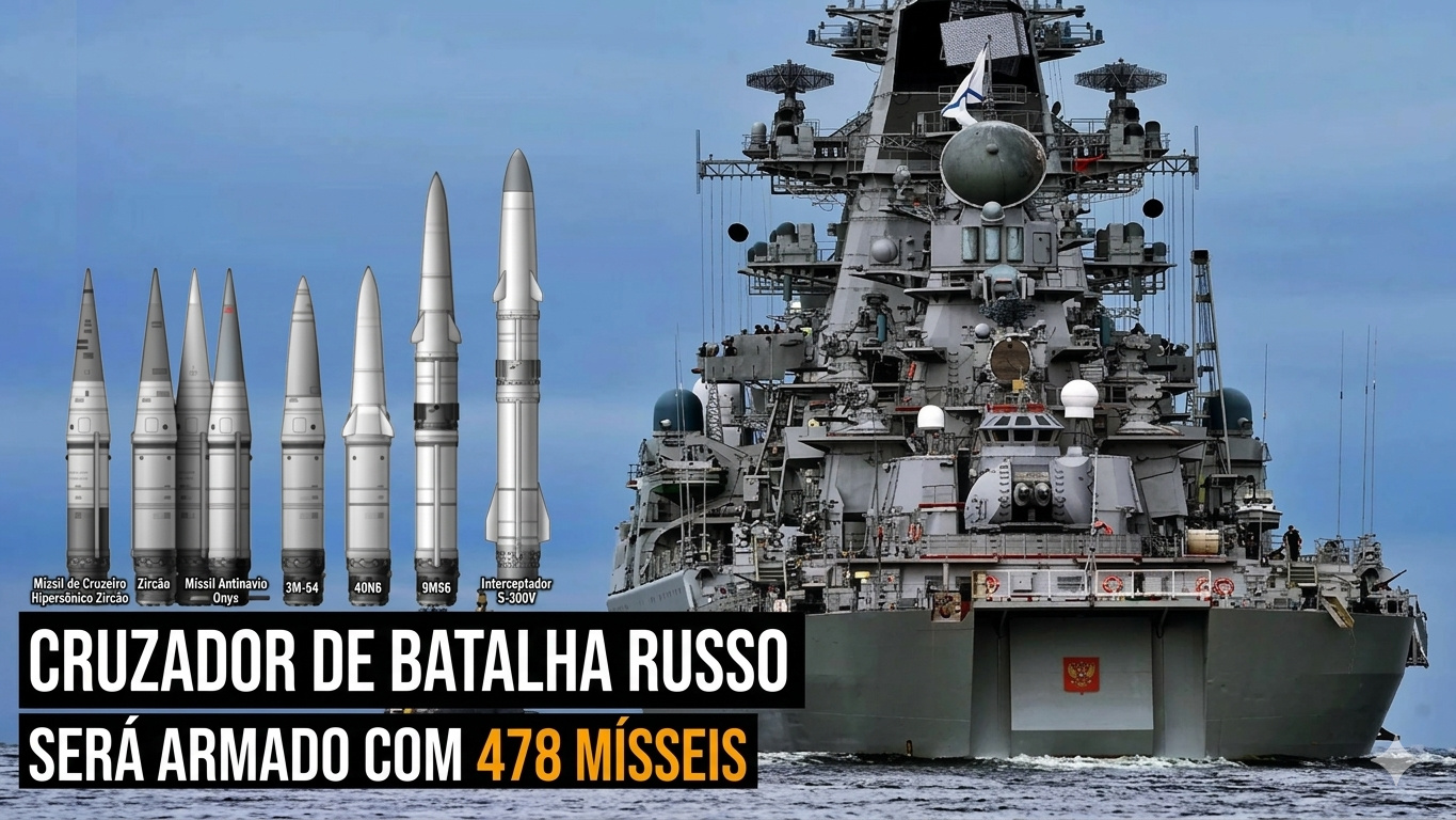 A Rússia gastou US$ 5 bilhões e 28 anos modernizando um navio de guerra nuclear parado desde 1997, o Admiral Nakhimov voltou ao mar em agosto de 2025 como o navio de combate de superfície mais pesado do mundo, com 176 lançadores de mísseis, incluindo Zircon hipersônicos
