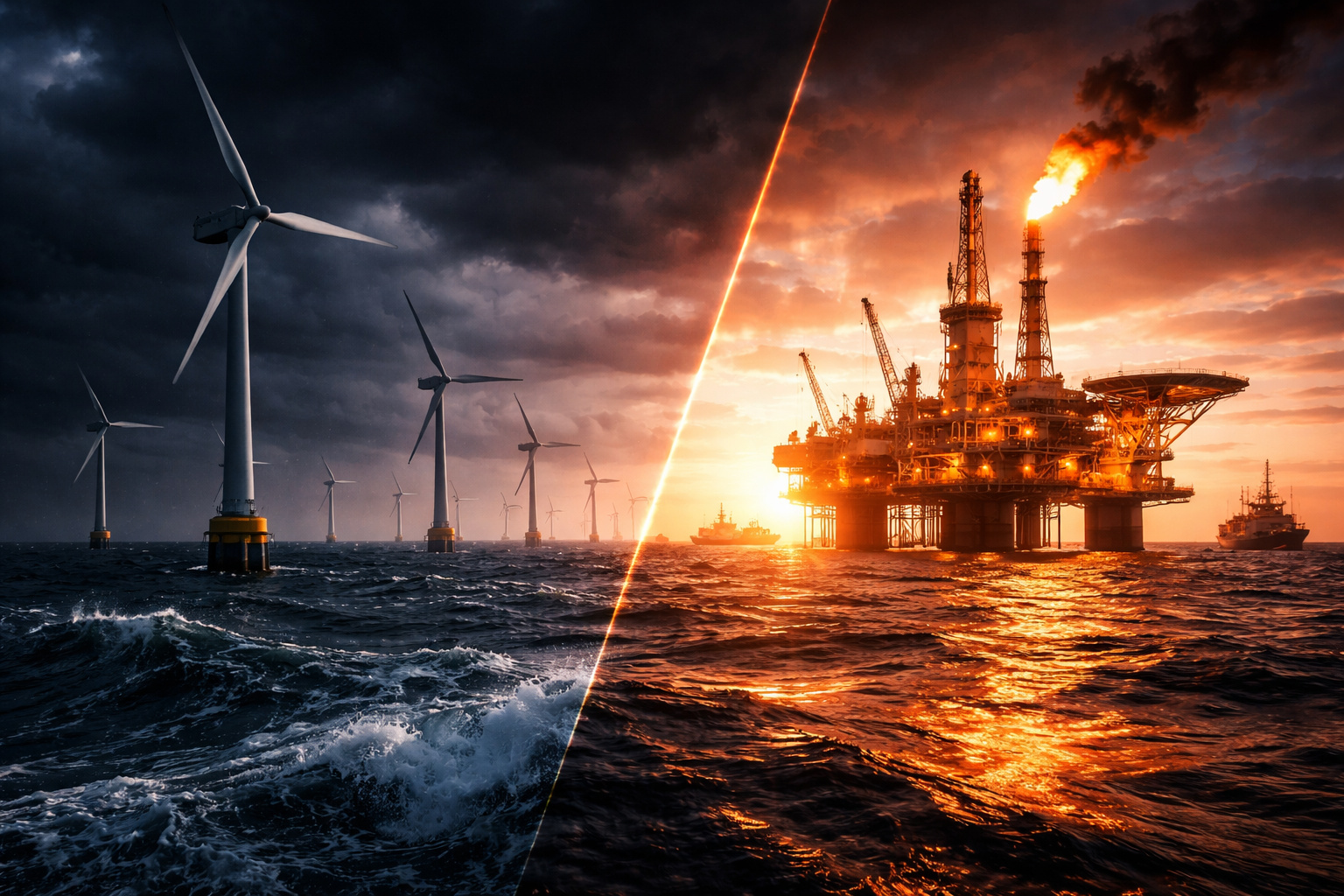 Fim da energia eólica offshore: EUA fecham acordo para encerrar projetos de energia eólica e ampliar produção de petróleo e gás natural, invertendo estratégia energética em meio a pressões globais