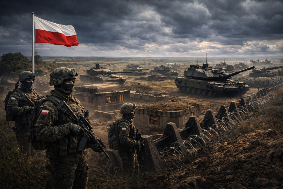 Com 4,7% do PIB em defesa e meta de 300 mil soldados, a Polônia lança a maior expansão militar da Europa, contratos para 1.000 tanques, 600 obuseiros e uma linha fortificada de bilhões ao longo da fronteira com Rússia e Belarus transformam o país no novo eixo terrestre da OTAN