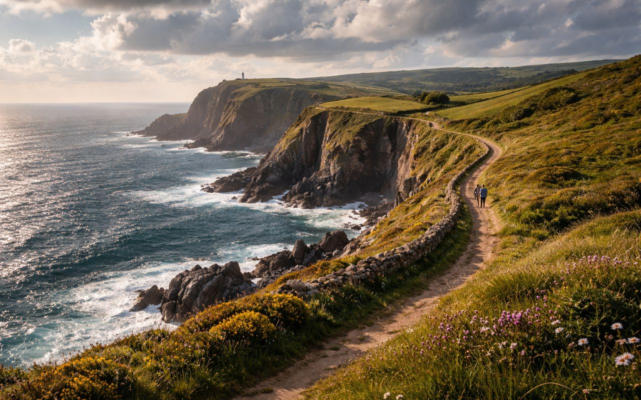 Inglaterra inaugura a maior trilha do mundo pela costa de um país: 4.327 km conectando praias, falésias e cidades históricas, com acesso seguro e experiências únicas de lazer e natureza. Conheça a King Charles 3 England Coast Path.