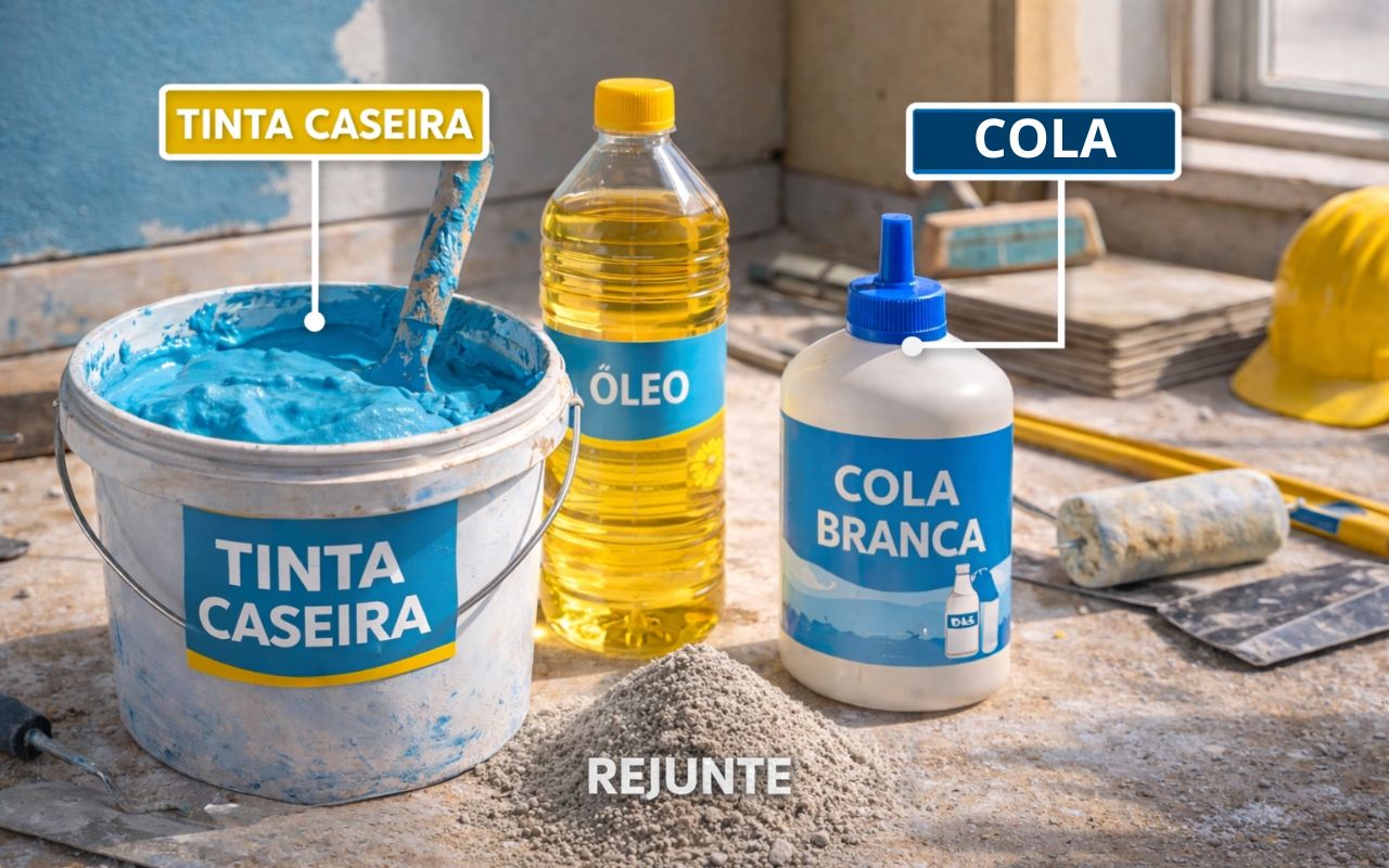Aprenda a criar uma mistura caseira com rejunte, cola e óleo para pintar paredes, pisos e lajes de forma prática, econômica e versátil.