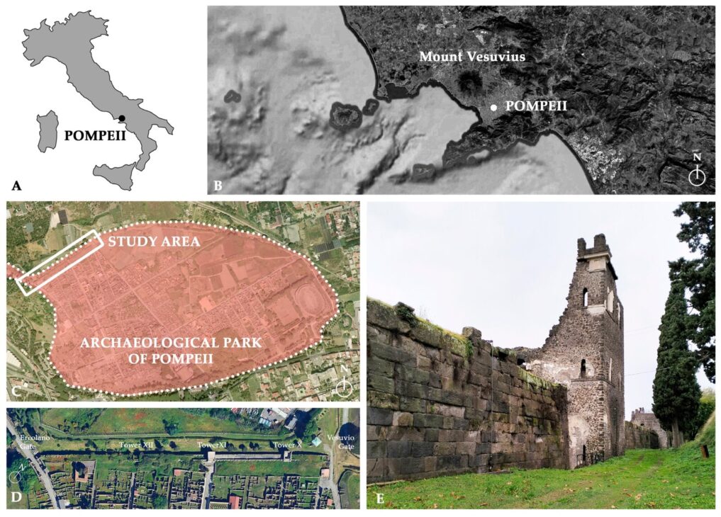 Pompeia, Marcas, parede