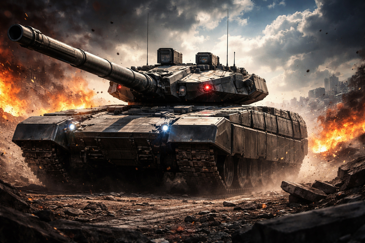 Com torreta totalmente não tripulada, cápsula blindada para três tripulantes e cerca de 55 toneladas de aço e tecnologia, o T-14 Armata concentra um dos projetos mais avançados já aplicados a um tanque moderno, com sensores digitais, proteção ativa e arquitetura inédita no campo de batalha