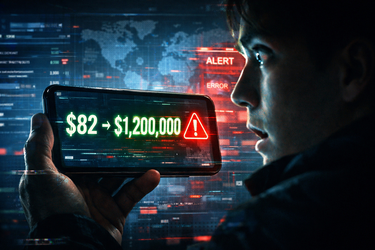 Falha em software bancário transforma US$ 82 em US$ 1,2 milhão em segundos, libera valor sem validação humana e expõe um risco silencioso que pode atingir qualquer conta no sistema financeiro global