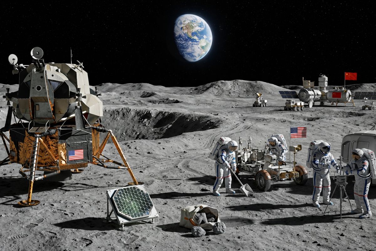 40% ainda chamam de fraude soviéticos monitoraram a Apollo, espelhos na Lua devolvem lasers até hoje e rochas confirmam; em 2026, 4 astronautas voltam à órbita lunar (1)