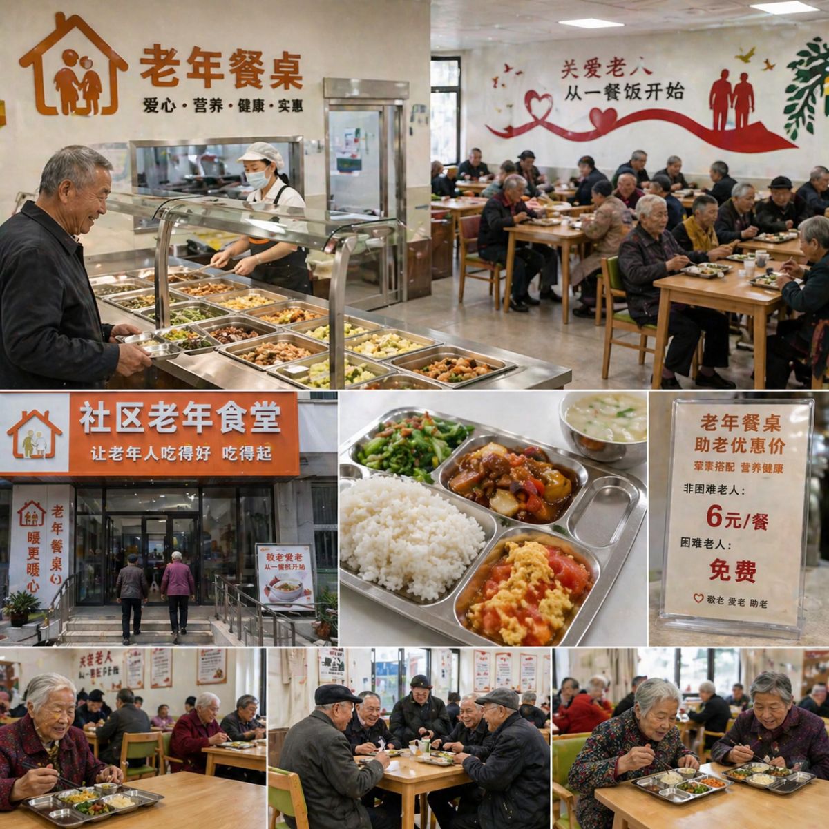 A China criou quase 80 mil pontos de alimentação para idosos com refeições a partir de R$ 2. A meta é cobertura em 70% das comunidades do país.