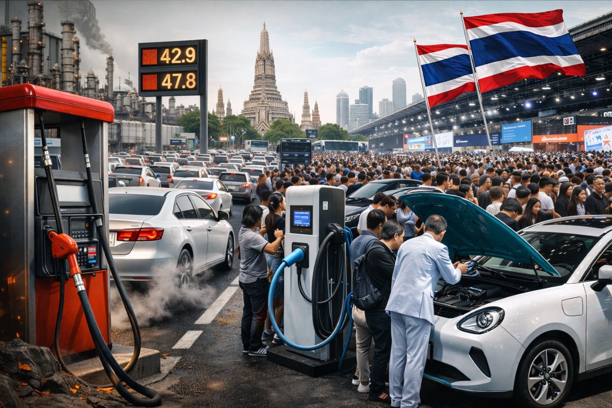 A crise de combustíveis empurra a Tailândia para veículos elétricos chineses. Salão do Automóvel de Bangkok espera 1 milhão de visitantes. Veja o que mudou.