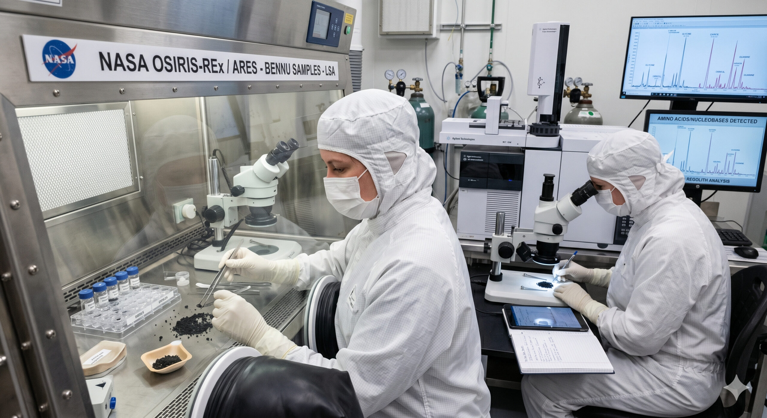 NASA surpreende ao revelar que asteroide de 4,6 bilhões de anos carrega moléculas essenciais da vida, incluindo 14 aminoácidos e as 5 bases presentes no DNA e no RNA