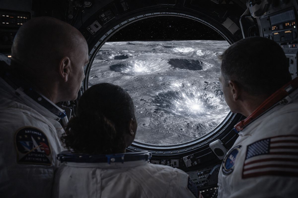 Os astronautas da Artemis 2 sobrevoaram o lado oculto da Lua e encontraram formações com brilho intenso semelhante a neve. Recorde da Apollo 13 foi quebrado.