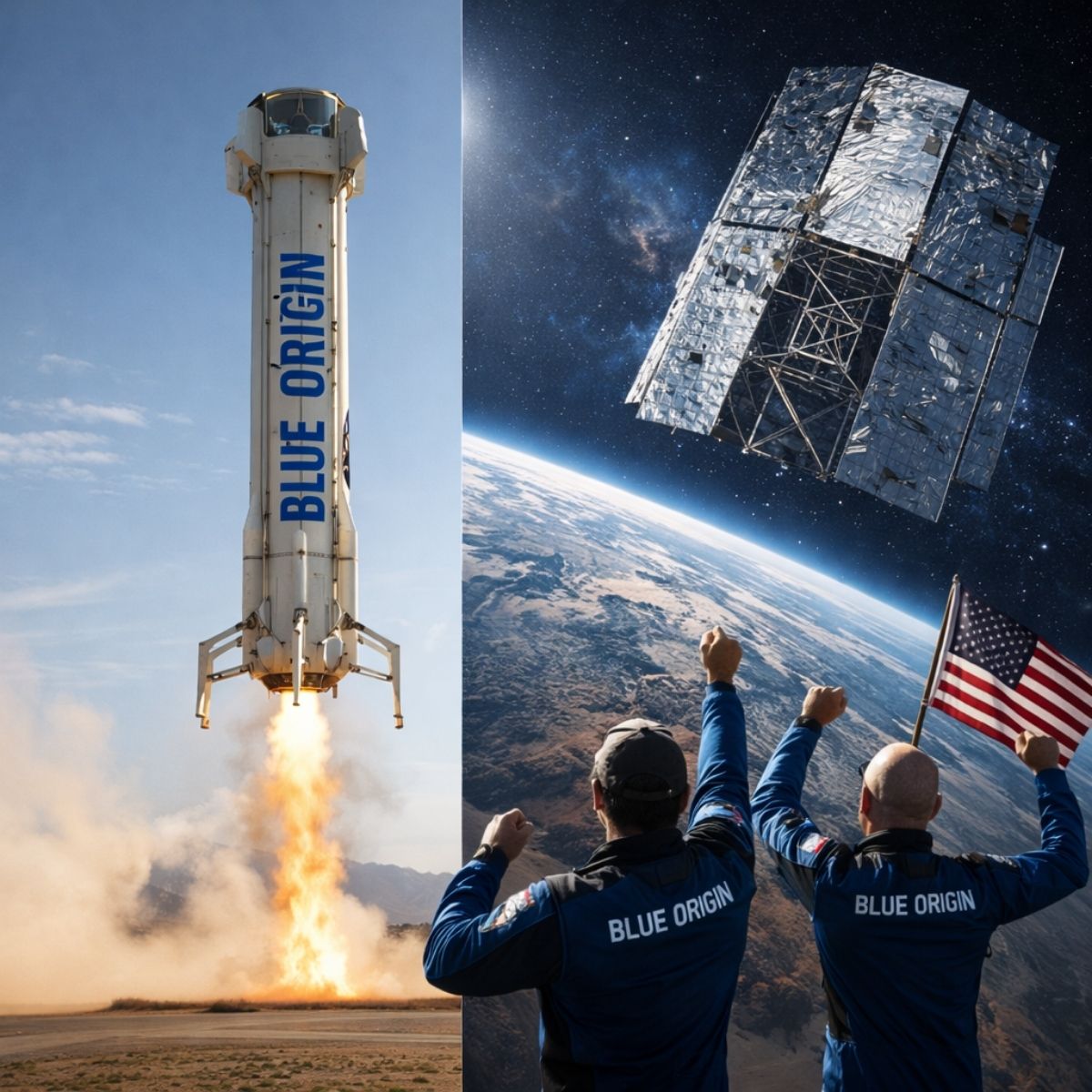 A Blue Origin pousou o New Glenn pela primeira vez mas colocou o satélite BlueBird 7 de 223 m² na órbita errada. O equipamento gigante será destruído na atmosfera.
