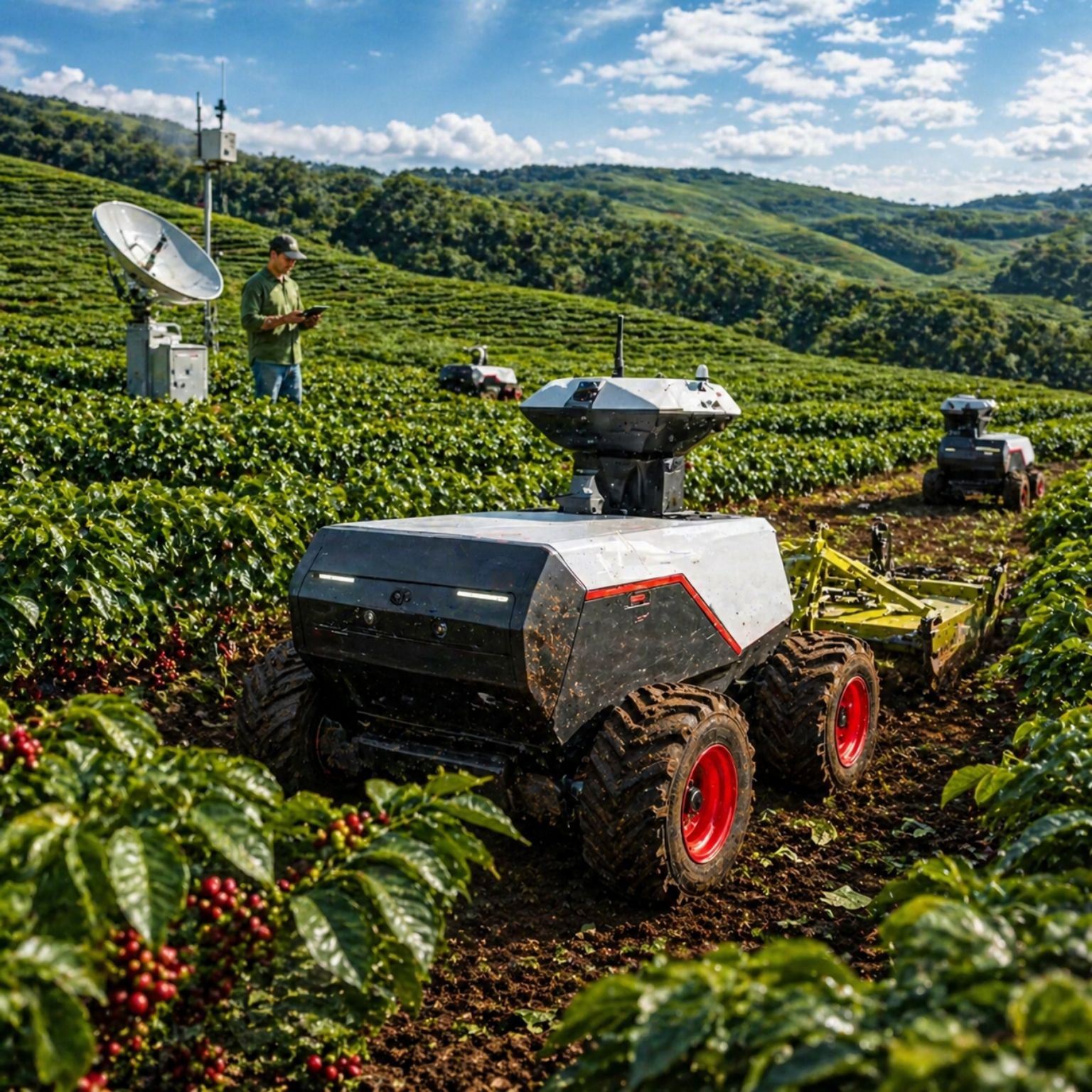 Brasil lança trator autônomo e elétrico para cafeicultura que trabalha 9 horas sem combustível nem operador, custa R$ 340 mil, tem 80 cavalos, usa GPS e Starlink (4)