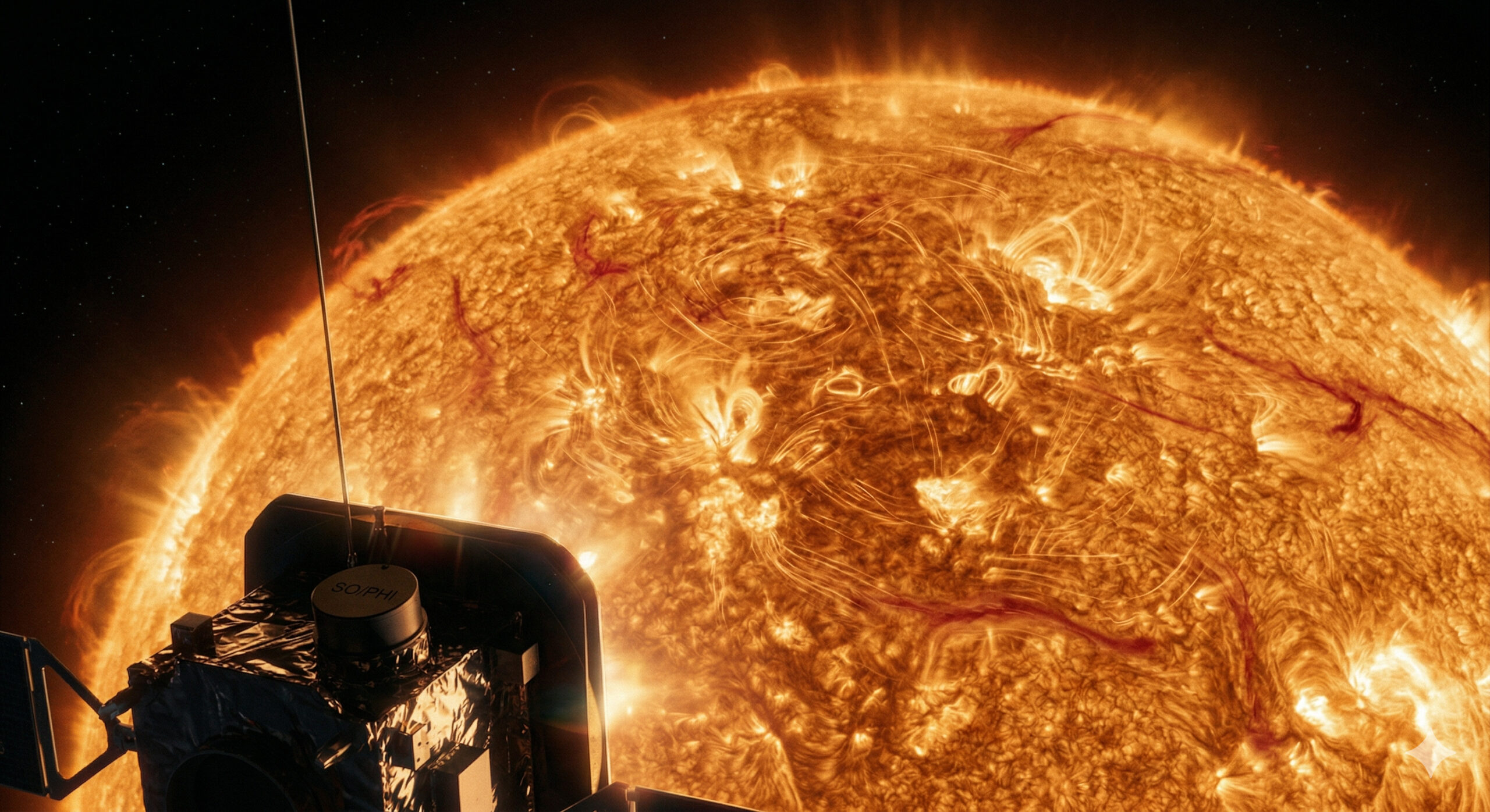 Sonda Solar Orbiter fotografa polo do Sol pela primeira vez e revela campo magnético desorganizado que pode impactar previsões de tempestades solares.