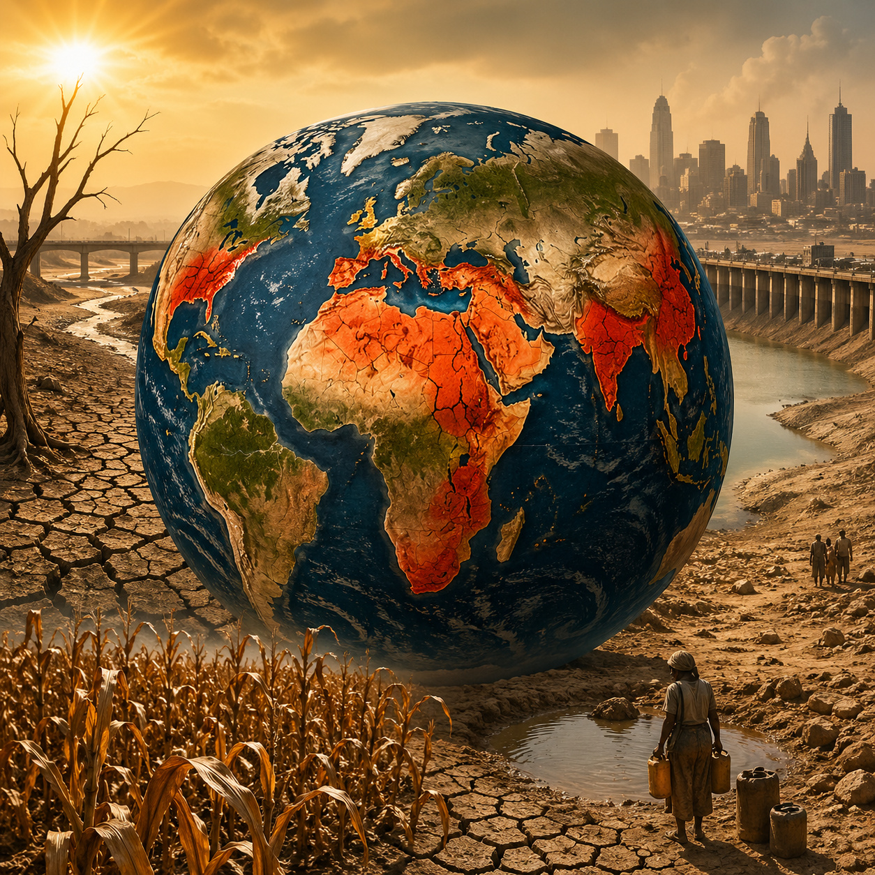 Mais de 100 cientistas alertam que Índia, China, Estados Unidos, países do Mediterrâneo e partes da África podem entrar em uma era de secas persistentes até o fim do século, com rios sob estresse, demanda acima da oferta e risco crescente de escassez hídrica contínua