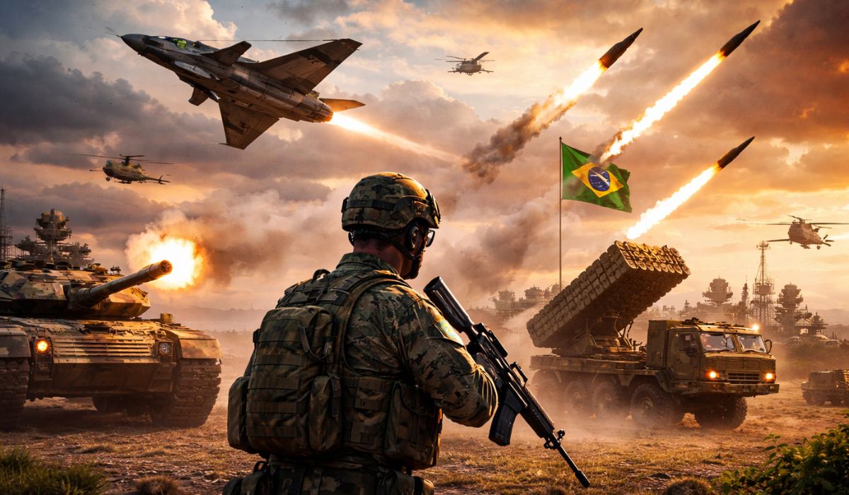 Exército pede R$ 456 bilhões para modernizar a defesa do Brasil, mas análise aponta valor limitado diante da defasagem militar brasileira. (Imagem: Ilustrativa)