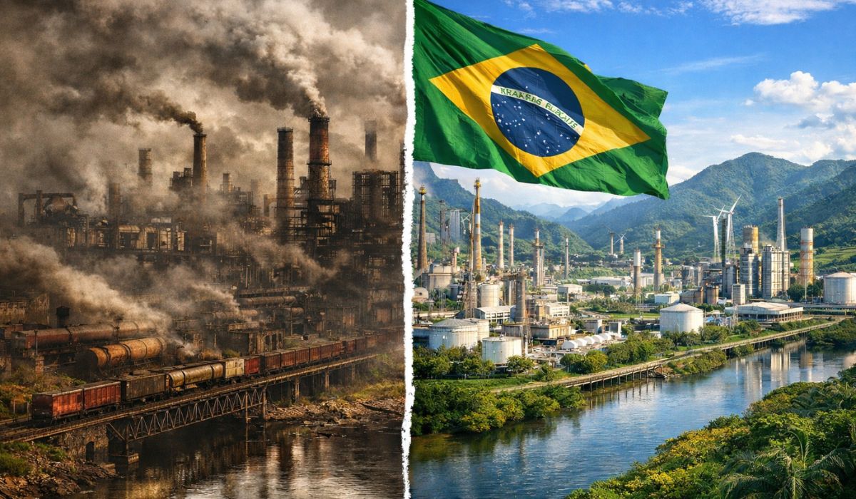 Cubatão virou símbolo de poluição e depois referência em recuperação ambiental, sem perder a força do seu polo industrial. (Imagem: Ilustrativa)