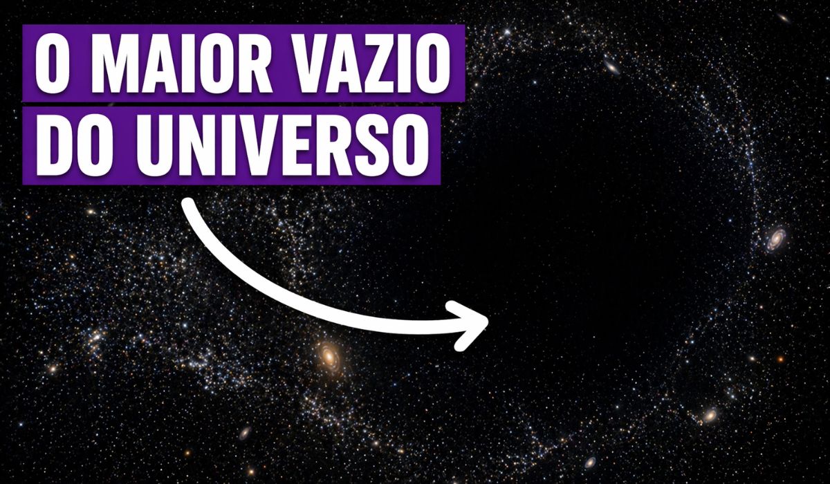 Saiba o que é o Vazio de Boötes, a região colossal com poucas galáxias que desafia a teia cósmica e intriga astrônomos até hoje. (Imagem: Ilustrativa)